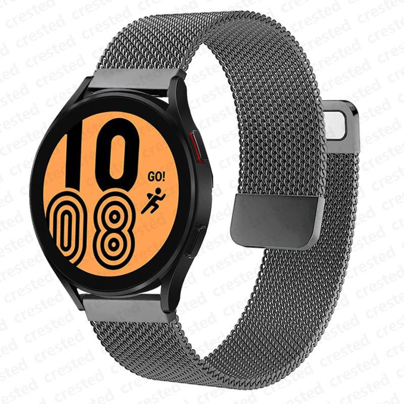Совместим с Samsung Universal Watch45 & Huawei Watch3: Миланский браслет из нержавеющей стали, двухсекционный, 20/22 мм