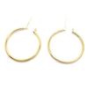 N Hoop Earrings 18K K18 Simple Diameter 3cm Width 2mm 18K K18YG 30mm Earrings Women's Uap-30