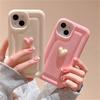 Корейский милый чехол для телефона с 3d сердечком ярких цветов для Iphone 14 13 12 11 Pro Max, однотонный противоударный мягкий чехол Funda