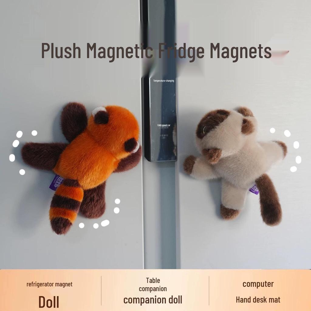 Paba Series Magnetic Plush Lying Figure - Qixi Festival Gift Refrigerator Magnet