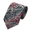 Hi-Tie Mens Silk Tie Paisley Necktie Handkerchief Cufflinks Set for Party Wedding Business