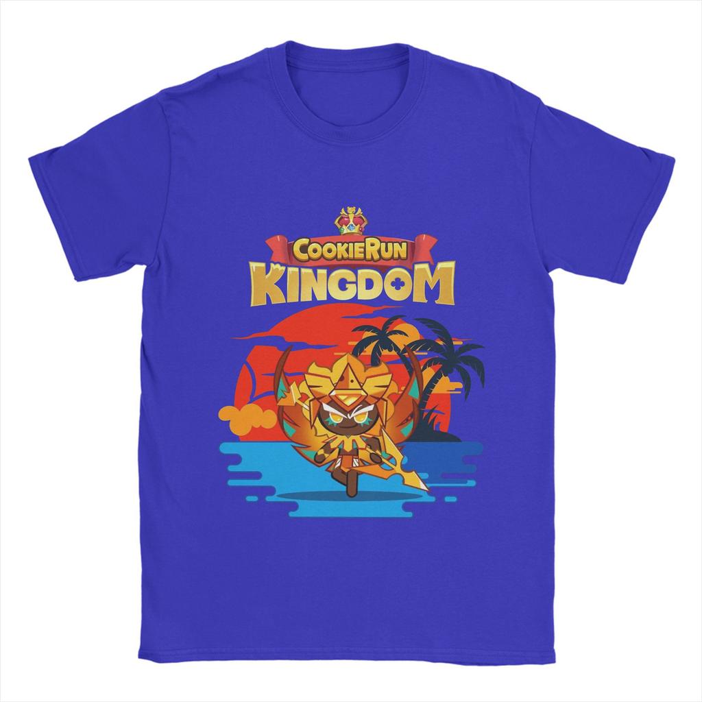 Cookie Run Kingdom Хлопковая футболка для мужчин Летняя Уличный стиль Футболки Круглый вырез Трендовые футболки Оверсайз Принт Одежда