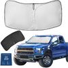Для Ford F150 F-150 F250 F350 F450 2015- Солнцезащитная шторка Защитная шторка на лобовое стекло - 4-слойная шторка для переднего окна 240T Выдвижной солнцезащитный козырек Блокирует УФ-лучи