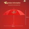 NANQIAO Wedding Red Heart Handle Stick Umbrella