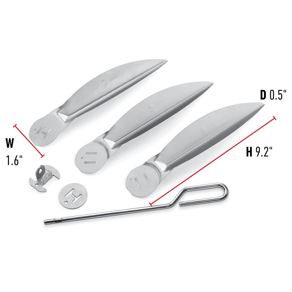 Новый 22-1/2-дюймовый комплект системы очистки One-Touch для грилей Weber Silver