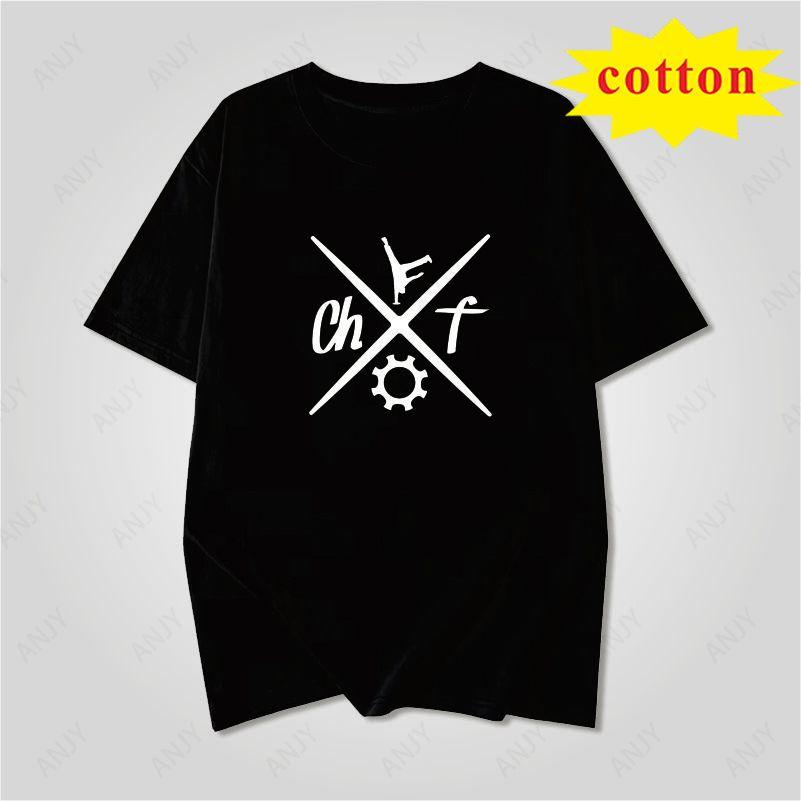 Minimalist Scissors Wine Glass Printed Short Sleeve Tshirt Line Pattern Unisex Casual Top