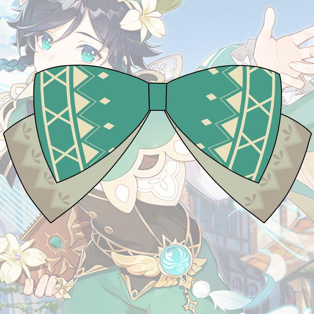 Аниме Genshin Impact Хутао Бант Заколка для волос Аксессуары для волос для девочек Реалистичный и нежный дизайн