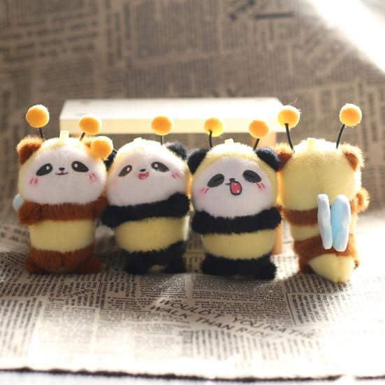 Мультяшная кукла в форме пчелы для девочек и мальчиков, плюшевая кукла, брелок, рюкзак, автомобильный кулон, мягкая игрушка, брелок, сумка, аксессуары