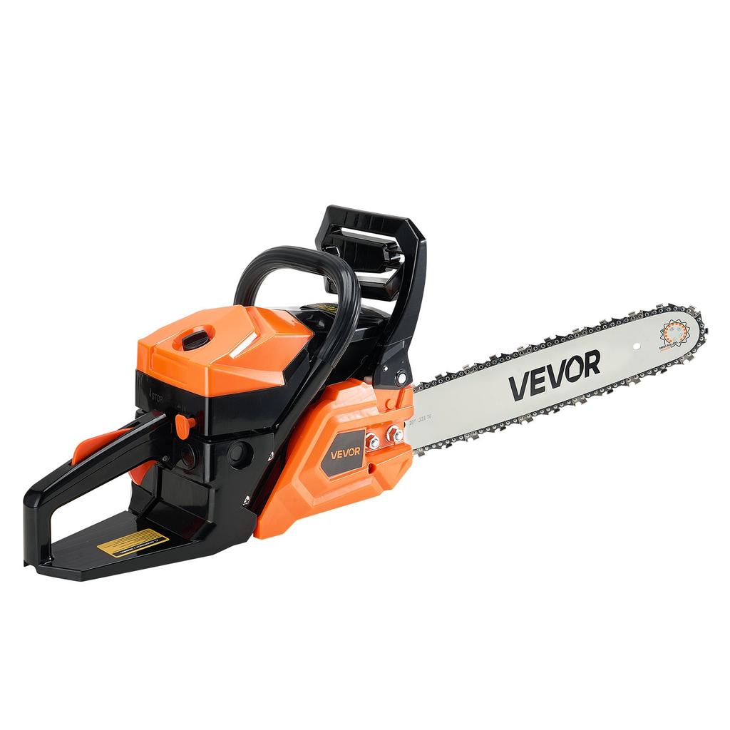 VEVOR 58 cc Gas Chainsaw, 20 inch Gas Powered Chainsaw, 2.7 HP Power Chain Saw with Non-Slip Handle, Gas-Powered Chainsaws with Dual Fuel Tanks