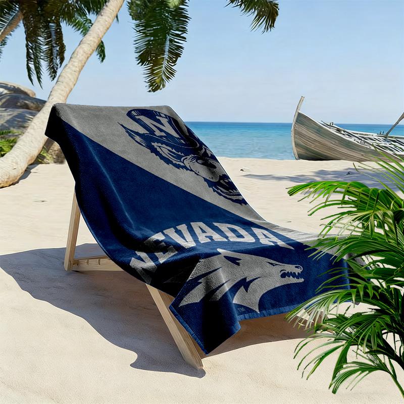 Nevada Wolf Pack Print Beach Towel, Large Soft Quick Dry Towel for Beach Camping Swimming