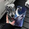 Мягкий чехол для телефона с изображением Волка-Луны для iPhone 16 16E 17 Air 15 Pro Max 14 Plus 13 Mini 11 12 7 Черная задняя крышка