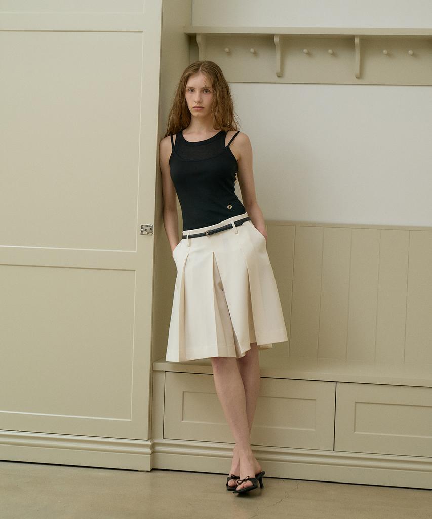 RENEJ Pleated A-Line Half Pants