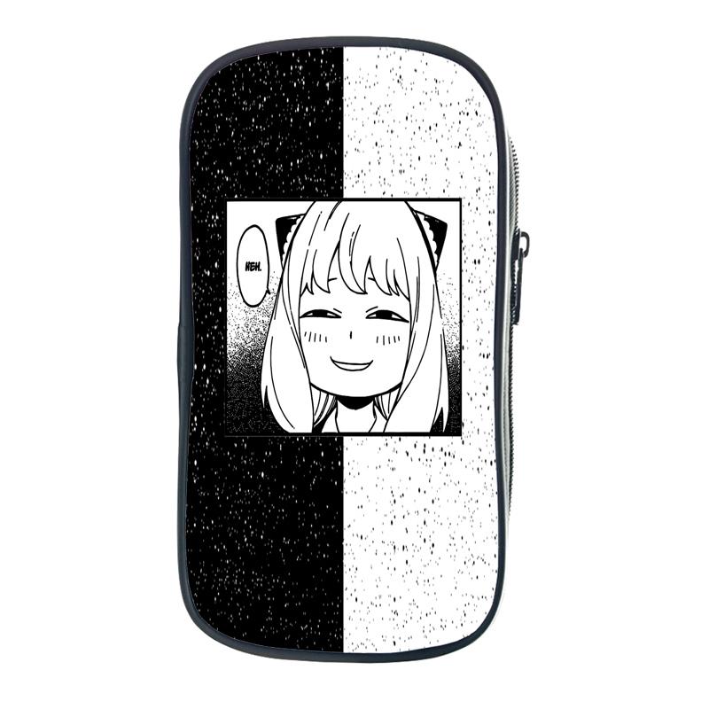 Семейный портативный пенал Spy X с героями мультфильмов Anya Forger, детская канцелярская сумка, большая вместительная сумка для хранения, школьная сумка-карандаш