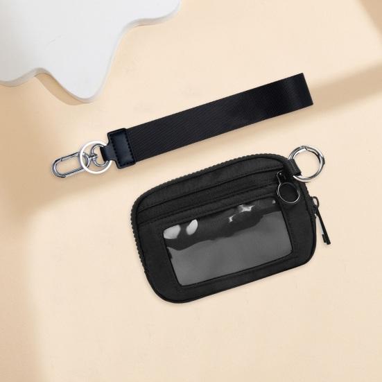 Мини-кошелек с поясным ремнем и держателем для карточек с кольцом для ключей, сумка для хранения большой емкости