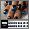 Квадратные накладные ногти Star Fake Nails Stick on Nails в 12 размерах 24 шт. Французские ногти Советы по самостоятельному украшению ногтей