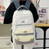 High Value, Fresh and Sweet Backpack, Junior High School Students Contrasting Color Splicing Large-capacity Backpack