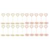 10Pcs Table Number Stands Layered Heart Style Stable Base Electroplated Metal Place Card Holder for 