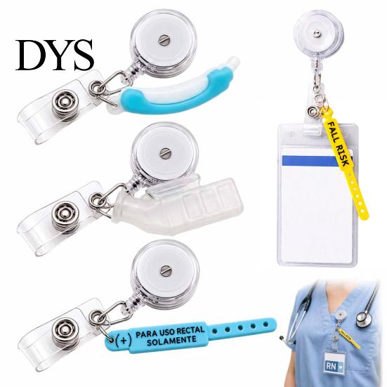 Забавный держатель для бейджа для врачей, выдвижной держатель для медсестры, вращающийся на 360 градусов медицинский брелок, устройство для ID-карт, подвеска, креативный прочный держатель, больница