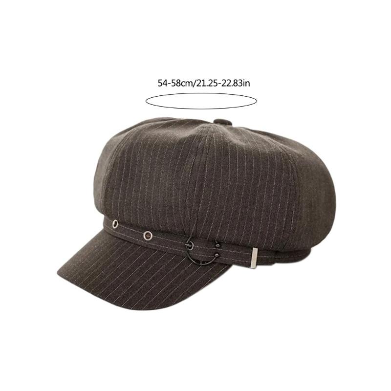 Весенняя беретка Женская для поездок на работу Восьмиугольная шляпа Для кемпинга Для фотосъемки Берет с металлической застежкой для девушки