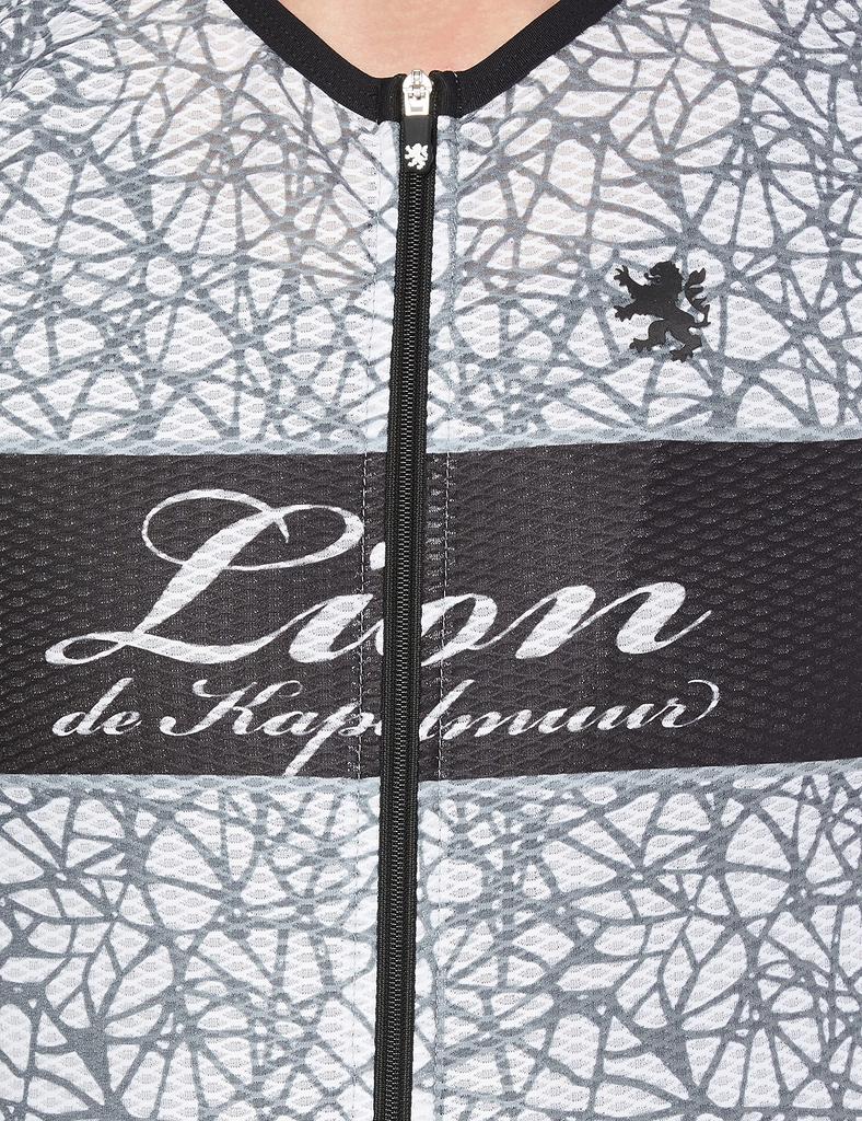 Lion De Capelmuur Sleeveless Indoor Cycling Stretch Size L Jersey, Moisture-Wicking, Quick-Drying, Italian-Made 2-Way Fabric, Black,