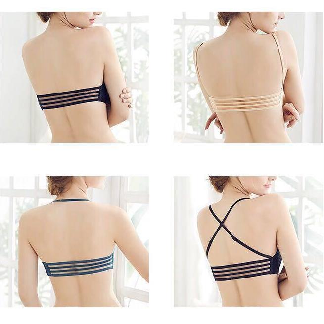 Невидимый бюстгальтер без бретелек Бюстгальтер со сборками Нескользящее свадебное нижнее белье с обернутой грудью