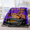 Kobe Customize Text Blanket Lightweight Personalized Blanket Durable Comfort Versatile For Chair Couch Livingroom Nap Ideal For All Seasons
