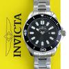 Часы 50m Waterproof Pro Diver Black Dial Big Case Silver Stainless Steel Invicta [Invicta] Мужские IN-46883 [Товар]