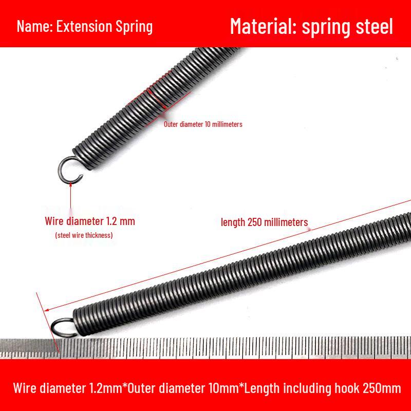 Пружина растяжения из проволоки 1,2 мм с крючком - Аксессуар пружины с мягким усилием растяжения