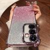 Glitter Lens Film Protection for Samsung S25 Plating Case for Galaxy S24 Ultra S23 Plus FE A55 A54 A53 Soft Clear Cover