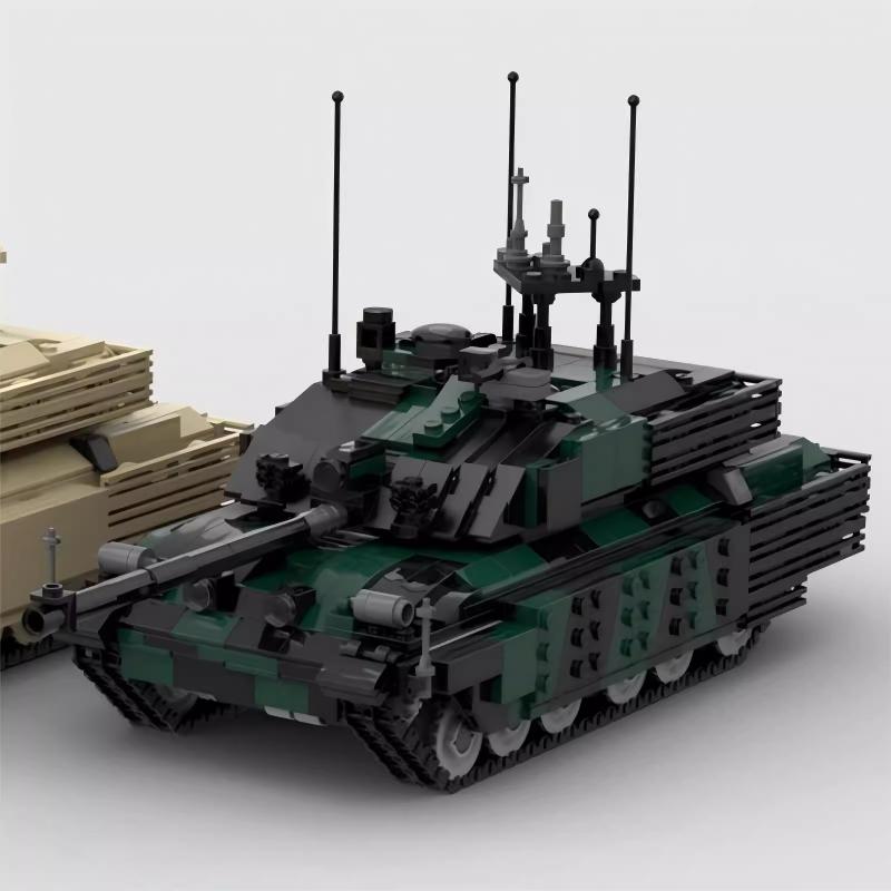 MOC Современное Военное Оборудование Строительные Блоки Набор Основной Боевой Танк Challenger 2 Модель DIY Игрушки для Сборки Детьми Подарки на День Рождения