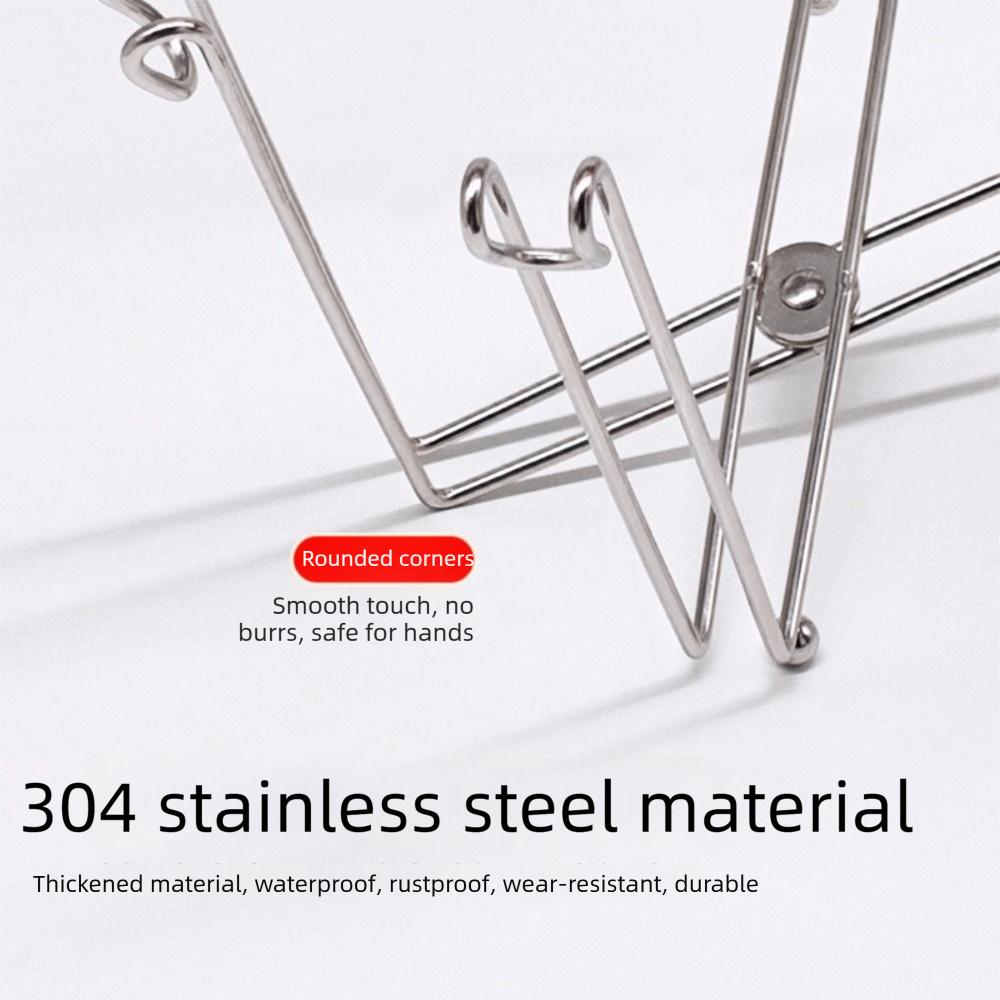 Stainless Steel Steel Trash Bag Support Foldable Sink Garbage Organizer Garbage Management