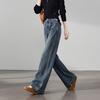 Cotton High-Waisted Wide-Leg Jeans for Women