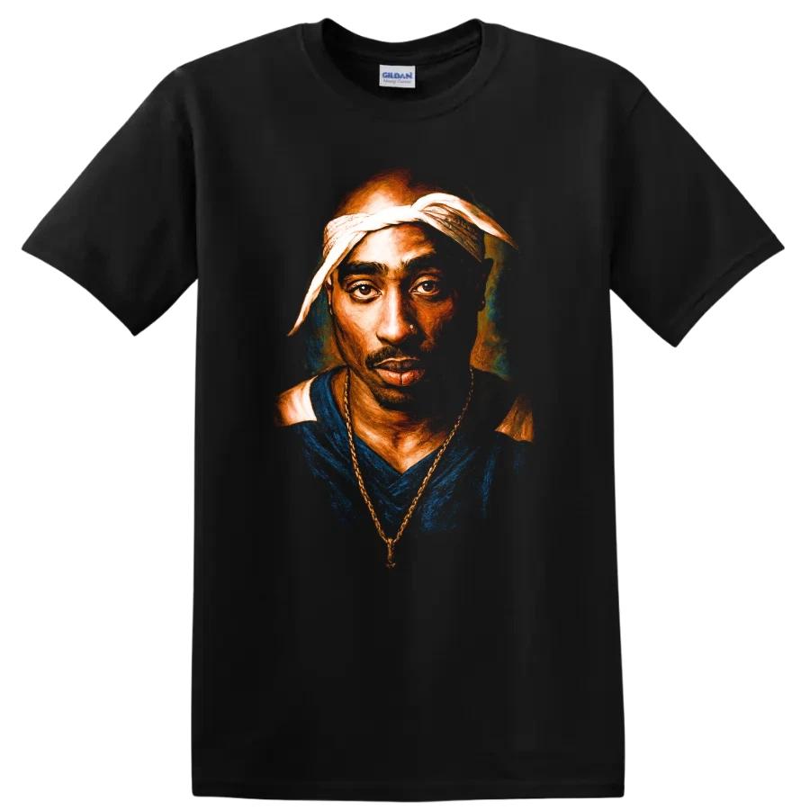 Tupac Shakur Portrait Artwork Hip Hop Legend T Shirt Tribute Tee