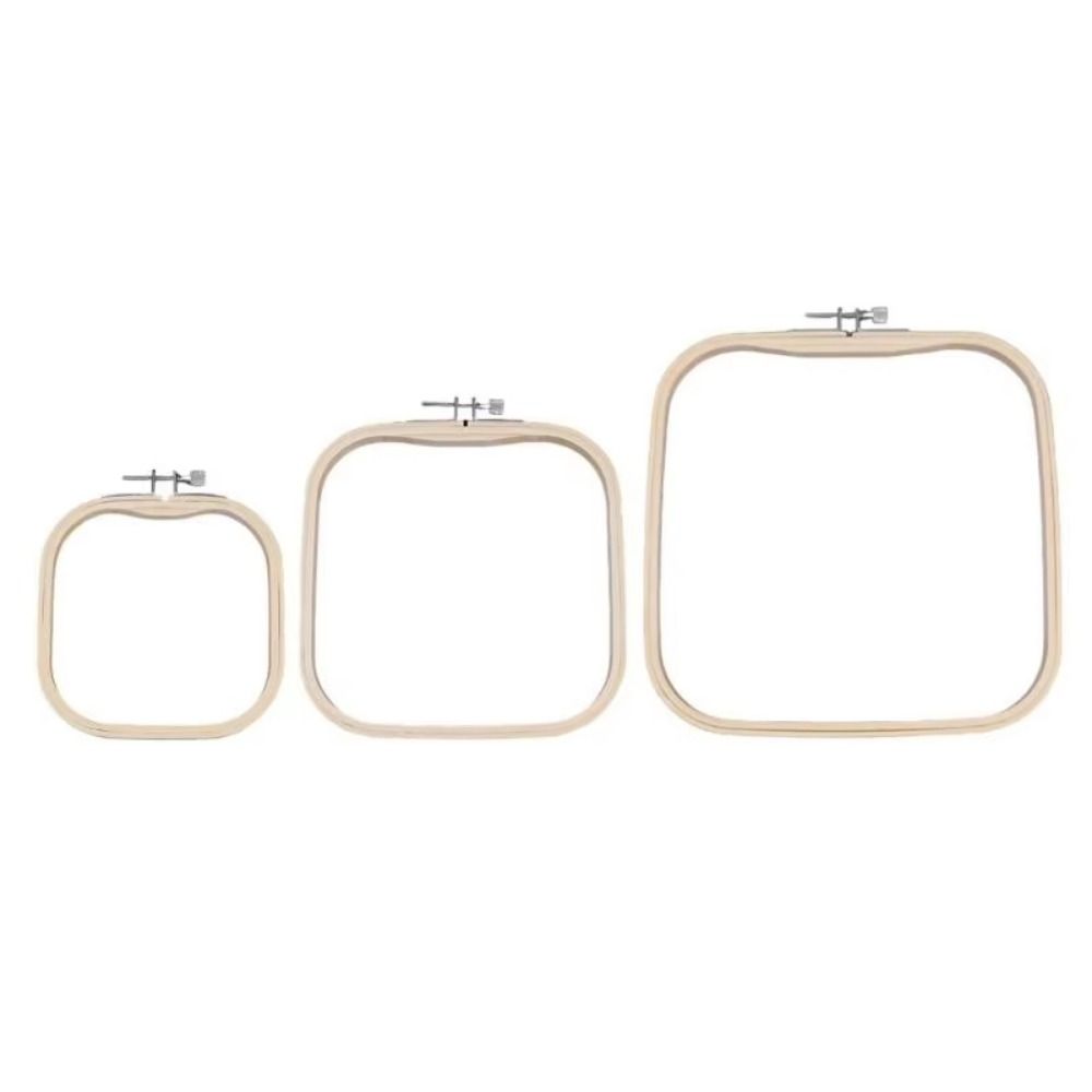 Bamboo Wood Square Embroidery Hoop Set Square Shape Embroidery Frame  Embroidery Craft