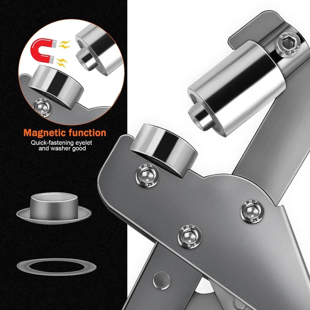 Нержавеющая сталь Отверстие для люверсов Ручной инструмент Портативный легкий ручной монтаж Плоскогубцы для кнопок Кожаная заклепка Пряжка