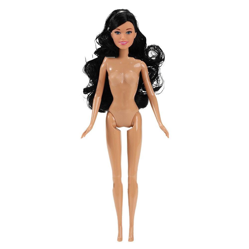 Кудрявая Супермодель Нюдовая Кукла Темная Кожа DIY Одевалка Игрушка Фигурка Тело Подарок для Детей