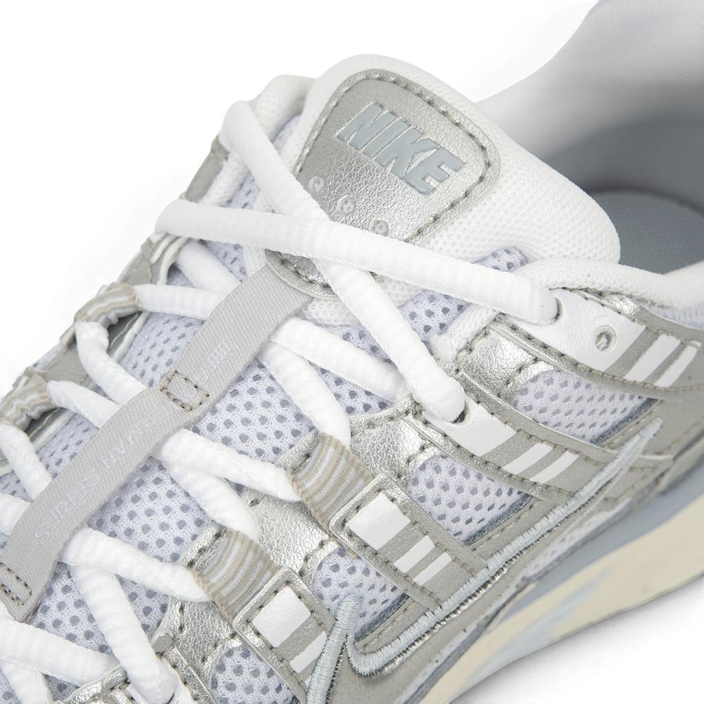 Nike P-6000 белые металлические серебристые женские кроссовки Blue-Tint Sail BV1021-106