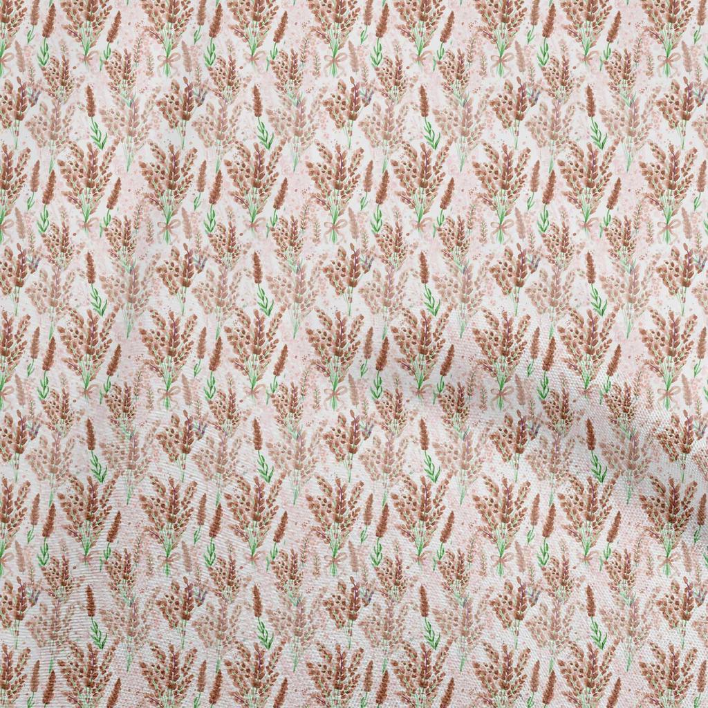 oneOone Cotton Flex Light Blue Fabric Floral Dress Material Fabric Print Fabric By The Yard 40 Inch