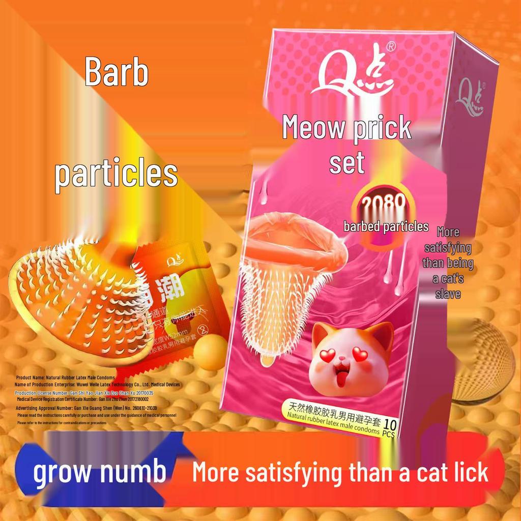 Q Point 369 Large Particle Thickened Desensitizing Condoms - Long-Lasting Delay for Men’s Safety by John Super Bird