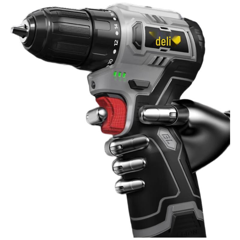 Deli 12V Cordless Brushless Impact Drill CN plug (adapter included)