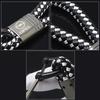 AAAJL1 Leather Rope KeyChain Hand Woven Horseshoe Buckle Key Ring Car Key Rings For opel astra g h j insignia zafira corsa d c vivaro z