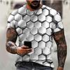 Short Sleeved Shirt with Round Neck and Loose Casual Fit, Trendy and Fashionable Men's T-shirt for Young People
