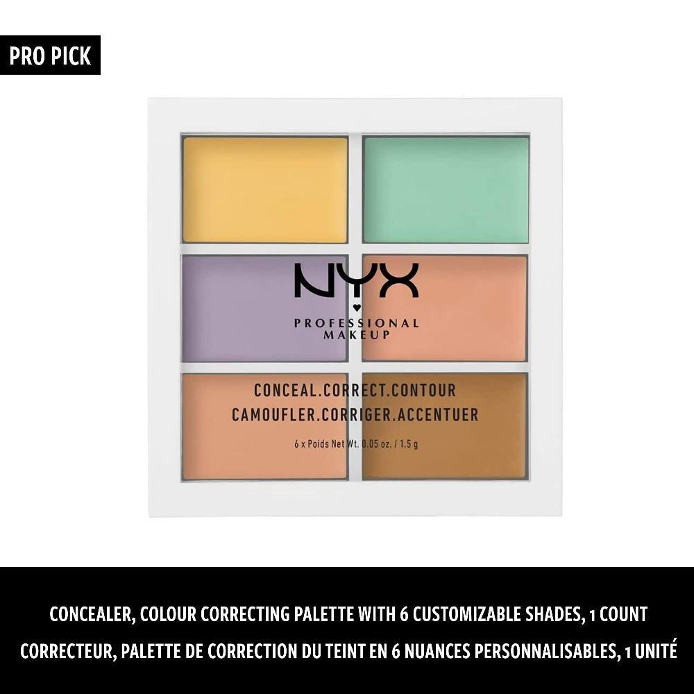 Палитра корректирующих средств Nyx Professional Makeup Concealer Color Correcting с легкой формулой 9 г, палетка для лица