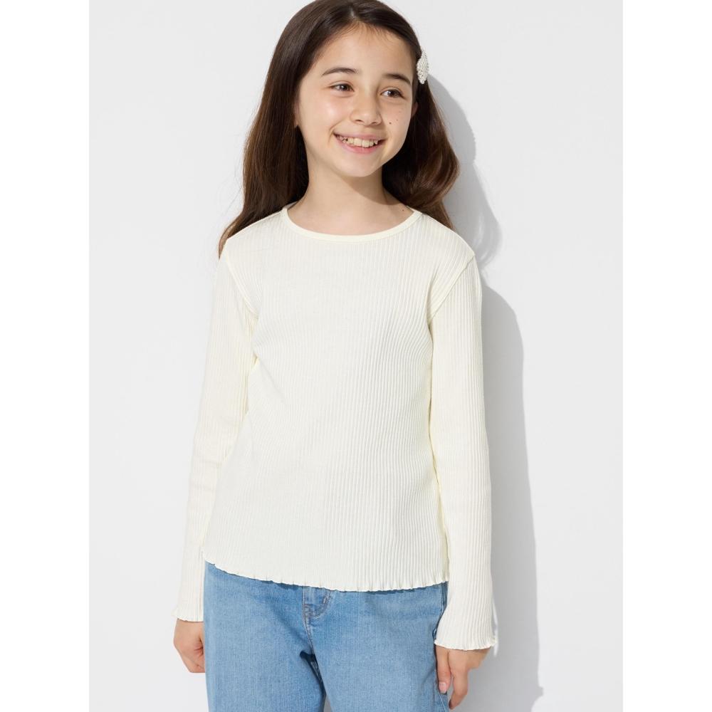 Uniqlo Japan Girls Ribbed Mellow T shirT