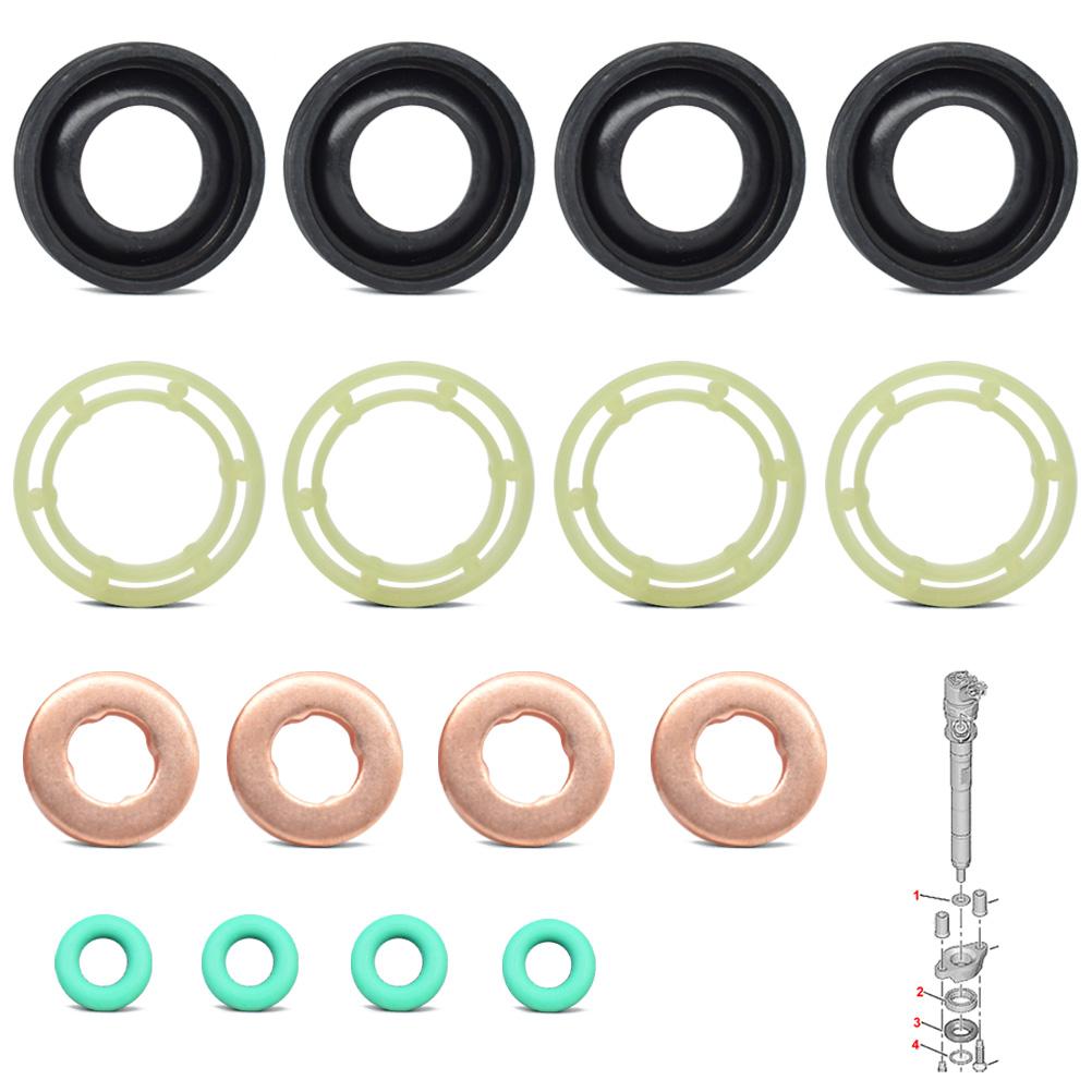1314368 1233683 1432205 1373550 Car Fuel INJECTOR SEAL O RING WASHER KIT FOR FORD FIESTA CITROEN PEUGEOT 1.6 HDI TDCI ENGINE
