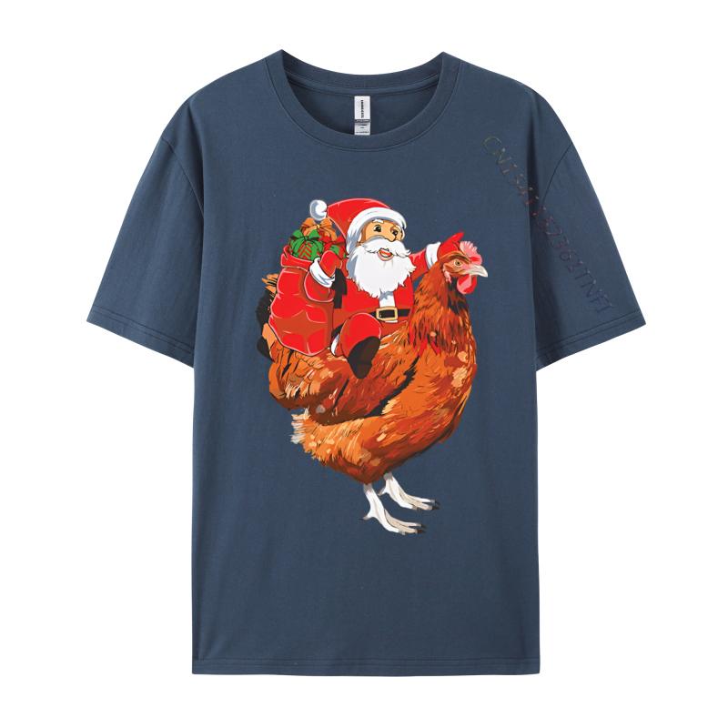 Chicken Bird Lover Santa Riding Chicken Tshirt Group Top Tshirts Cotton Tops Shirt for Unisex Fitness 3xl Unisex Clothing