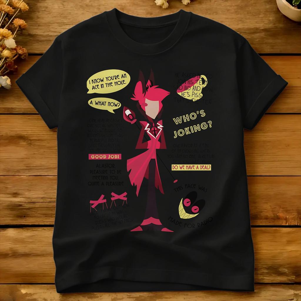The Sinners T Shirt Summer Hazbins Hoteling Pure Cotton Tshirts For Unisex Casual Tshirt Short Sleeve Street Style Tops