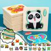 Children's Wooden  Puzzles, Cartoon  Car Learning Educational Toys