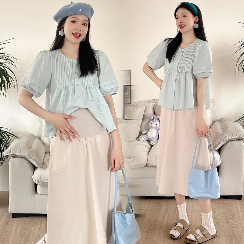 2026 Elegant Fashion Puff Sleeve Top & Tummy Support Skirt Set