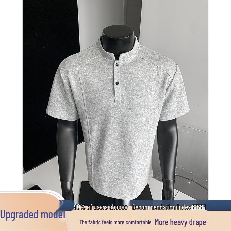 Мужская футболка-поло с длинным рукавом в американском стиле — модная базовая толстовка для весны/осени.